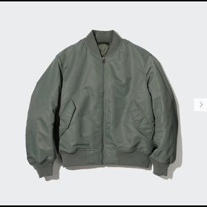 Uniqlo padded bomber jacket- olive